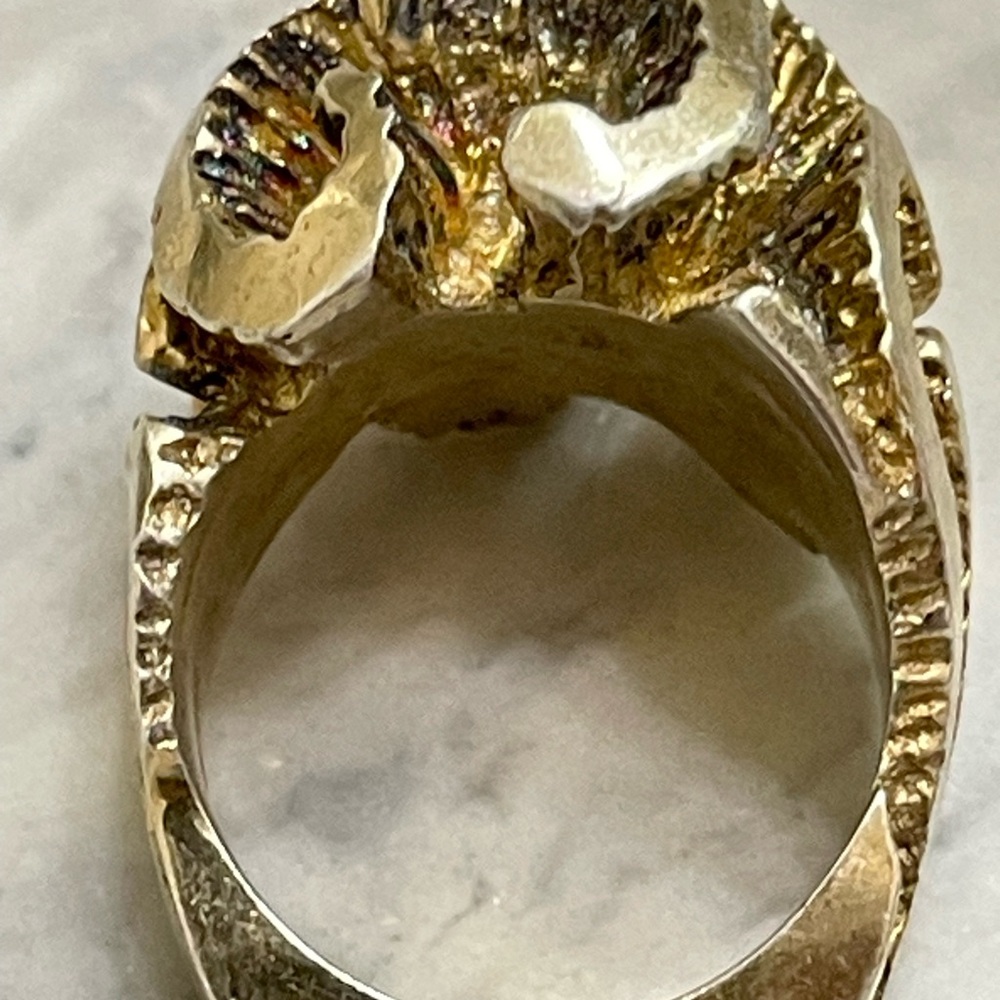 Heavy Sterling Silver Sculptural Statement Ring Size 6.5 Brutalist Modern gold P - Picture 8 of 13